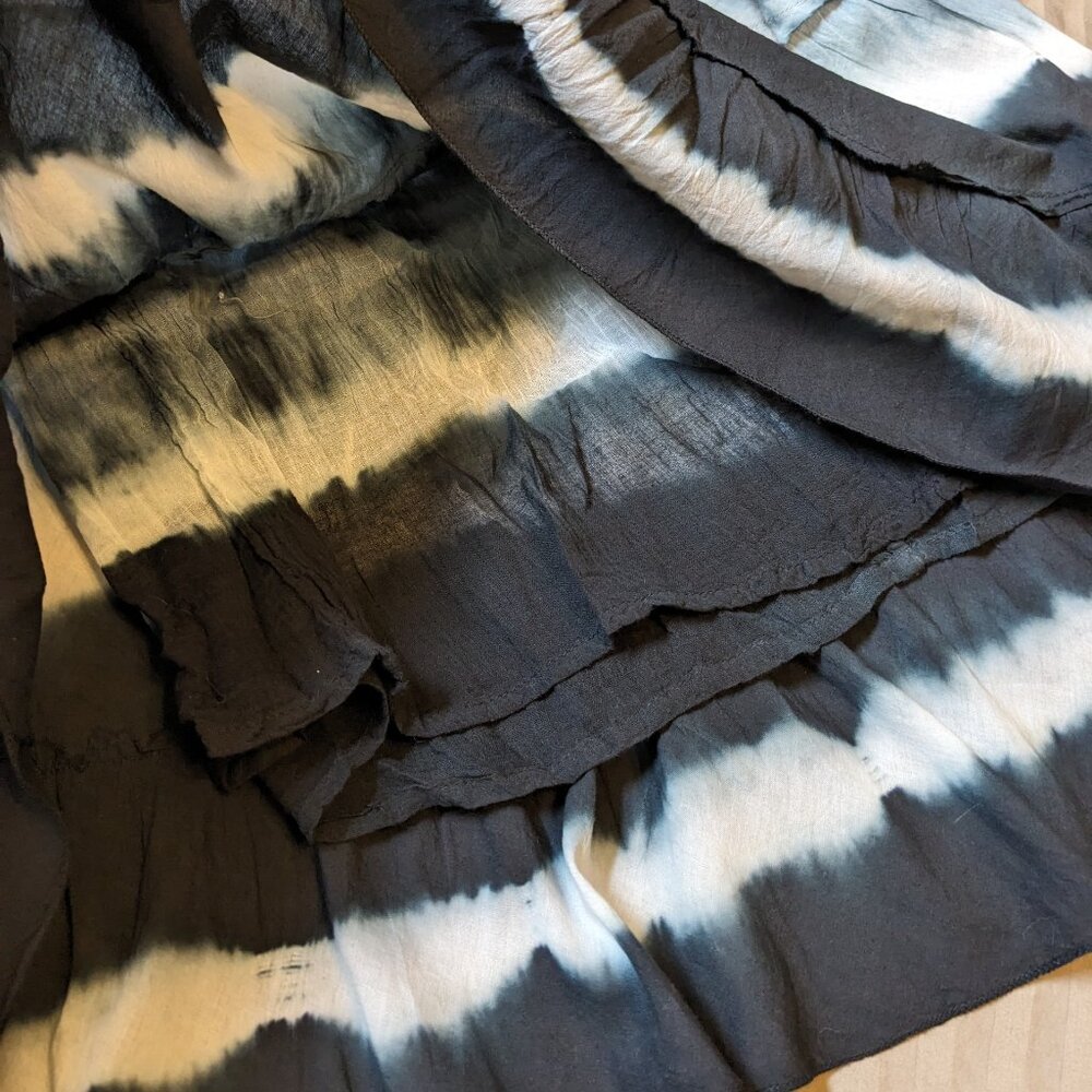 Studio West Artsy Tie-dye Skirt 100% Cotton Lined Elastic Waist - Picture 5 of 7